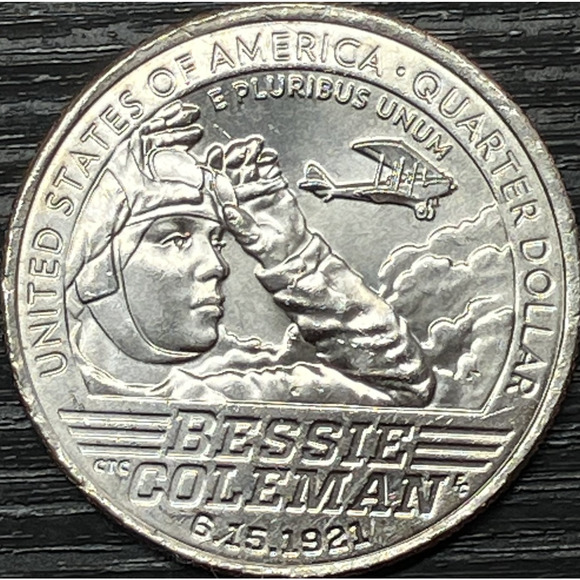 2023-D Rare Error of DDO/DDR Bessie Coleman US Quarter/Frosty/American Women - Picture 5 of 16